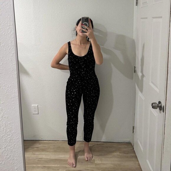 Women’s Nasty Gal Black‎ Star Jumpsuit Size 6 Nastygal - Picture 2 of 12